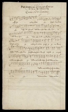 Cantus 1 Chori superioris (Erhebe sich Gott)