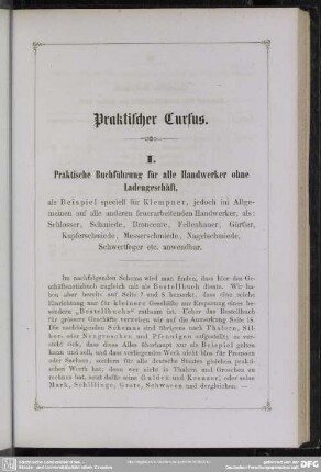 Praktischer Cursus