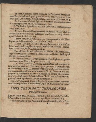 Libri Theologici Theologorum Pontificiorum.