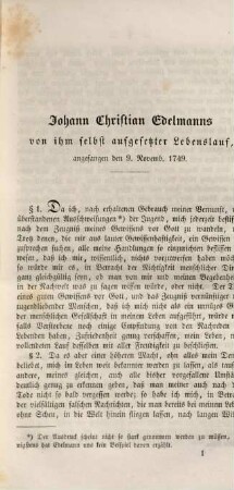 Joh. Chr. Edelmann's Selbstbiographie : geschrieben 1752