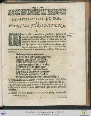 De Suprema Jurisdictione.