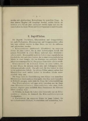 II. Begriffliches.