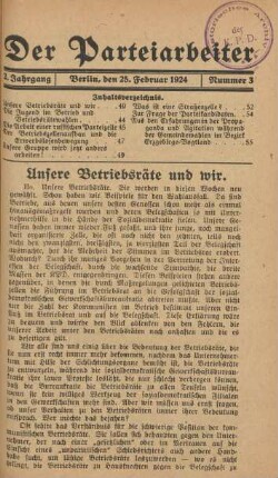 2. Jahrgang, Berlin, den 25. Februar 1924, Nummer 3