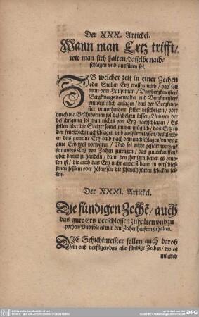Der XXXI. Artickel. - Der XL. Artickel.
