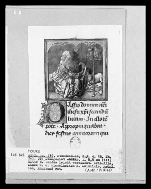 Stundenbuch aus Amboise — Evangelist Lukas, Folio 39