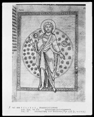 Ambrosius, Hexaemeron — Vierter Schöpfungstag: Erschaffung der Gestirne, Folio 52recto