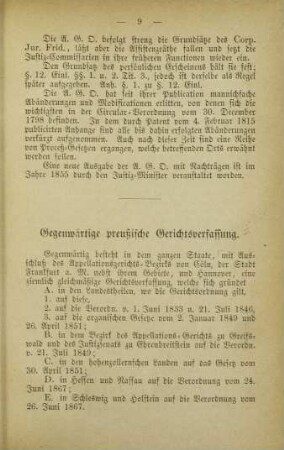 Gegenwärtige preußische Gerichtsverfassung.