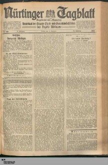 Nürtinger Tagblatt : Neuffener Rundschau : Wendlinger Zeitung : parteiamtliche Tageszeitung