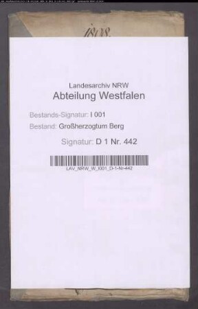 Domänenkassenextrakte der Rentei Wolbeck
