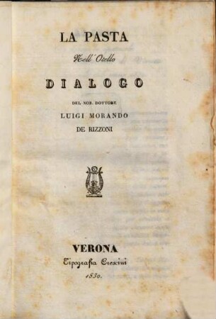 La Pasta nell'Otello dialogo