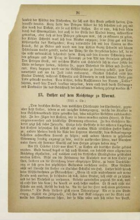 13. Luther auf dem Reichstage zu Worms (1521 n. Chr.)