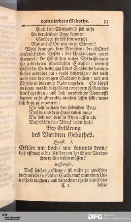 Bey Erklärung des Vierdten Gebothes.