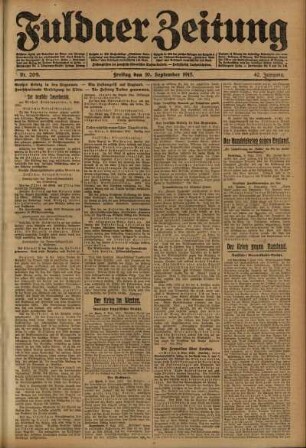 Ausgabe vom Freitag, den 10. September 1915.