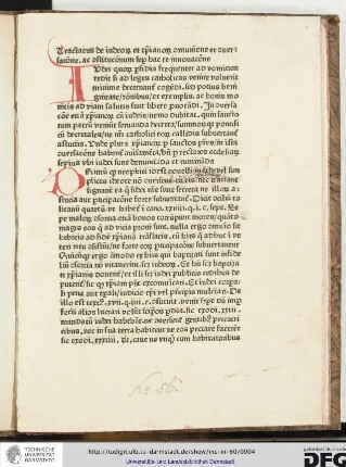 Tractatus de Iudeorum et Christianorum communione et conversatione ac constitutionum super hac re innovatione.