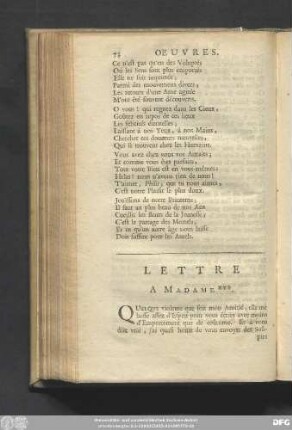 Lettre A Madame ***.