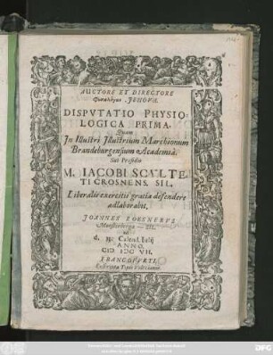 Disputatio Physiologica Prima