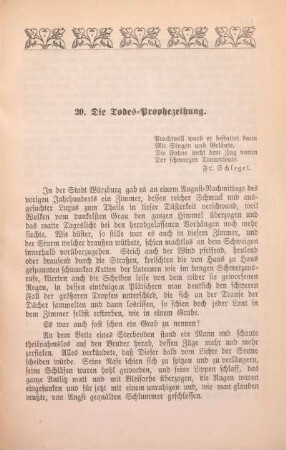 20. Die Todes-Prophezeihung.