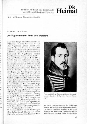 Der Vogelsammler Peter von Wöldicke