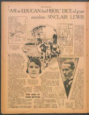 "Asi se educan los hijos," dice el gran novelista Sinclair Lewis