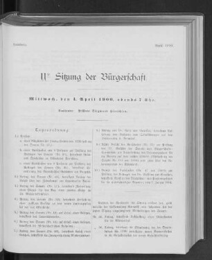 11te Sitzung