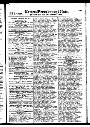 1234.Ausgabe. Samstag, 28. Oktober 1916