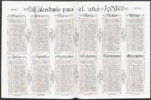 Calendario para el año 1931