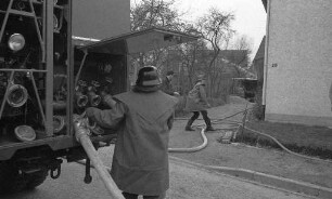 Gemeinsame Herbstübung der Freiwilligen Feuerwehren Rüppurr und Bulach.