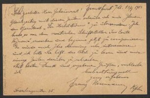 Brief an Ludwig Strecker  an B. Schott's Söhne : 13.09.1913