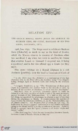 Relation XIV