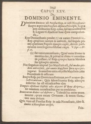 Caput XXV. De Dominio Eminente.