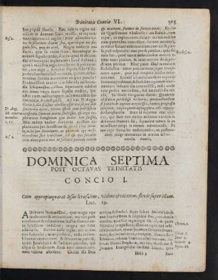 Dominica Septima Post Octavaas Trinitatis