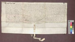 Lehnbrief des Basler Domkapitels für Marx von Jestetten über den Dinghof zu Istein.