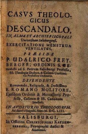 Casus theol. de scandalo