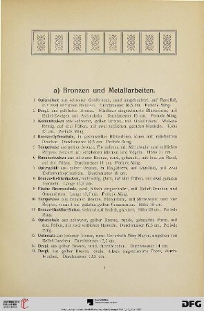 Bronzen und Metallarbeiten (Nr. 1-169)
