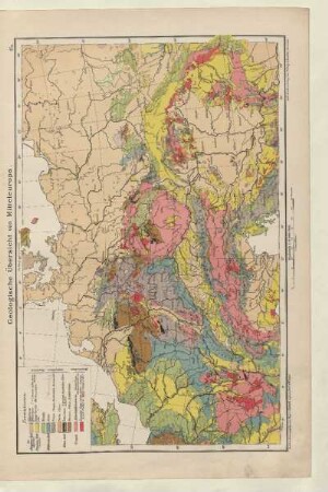 Geologische Übersicht von Mitteleuropa