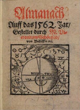 Almanach, auff das 1562. Jar gestellet