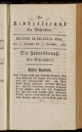 Erster Auftritt - Fünfter Auftritt