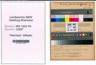 Entnazifizierung Wilhelm Pluentsch , geb. 01.01.1890 (Angestellte)