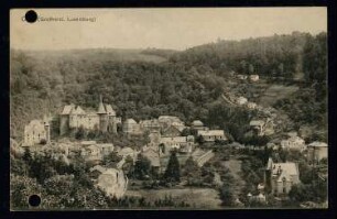 Schloss Clerf, Clerf (Clervaux): Blick auf das Schloss (Postkarte)
