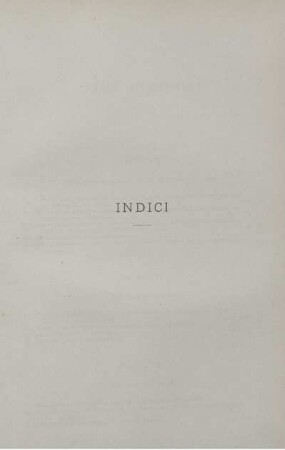 Indice dei Capitoli.