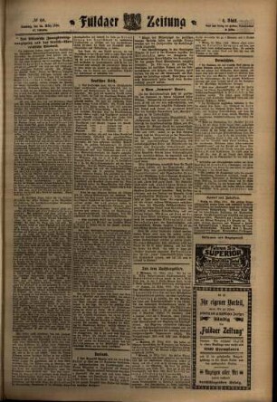 Vierte Ausgabe vom Samstag, den 26. März 1910.