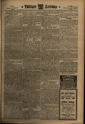 Vierte Ausgabe vom Samstag, den 26. März 1910.