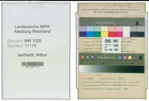 Entnazifizierung Arthur Iserhardt , geb. 16.11.1898 (Scherenschleifer)