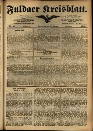Ausgabe vom Donnerstag, den 30. Januar 1908.