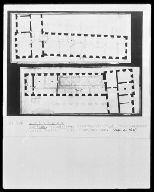 Grundriß des westlichen Flügels des Ehemaligen Deutschordensschloss in Ellingen (Kreis Weißenburg-Gunzenhausen)