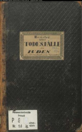 Zivilstandsregister der Juden im Land- und Stadtgericht Warendorf mit den Orten Beckum, Beelen, Freckenhorst, Harsewinkel, Warendorf, Westkirchen (T 1847-1874) (Gemeinde: Warendorf, Kreis Warendorf)