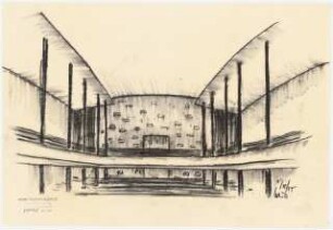 Kongresszentrum Heidelberg Neubau: Perspektivische Ansicht Saal