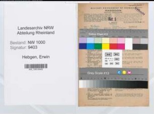Entnazifizierung Erwin Hebgen, geb. 03.07.1918 (Kaufm.Angest.)