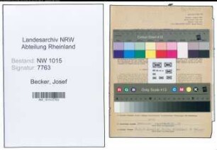 Entnazifizierung Josef Becker , geb. 22.02.1909 (Arbeiter)