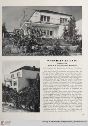 Wohnhaus am Hang : Architekten Bloch & Guggenheimer, Stuttgart